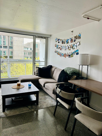 Living Room - Beautiful Furnished 1BD/1BA w/ balcony at Peabody Terrace [Summer Sublet] Apartments
