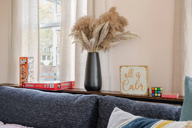 Living room with everything needed for game night - 🏡 Fully Furnished 3BR/3BA House for Rent | All Utilities Included | Steps from the Beltline