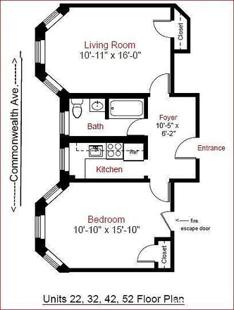 Floorplan - 1139 Commonwealth Ave Apartments