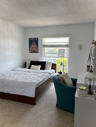 Private bedroom. Comes furnished with bed, chair, lamp/nightstand, and desk. Natural lighting & large window. - Summer Sublease – Private Room & Bath in Luxury Newport Beach Apartment (Female Only)