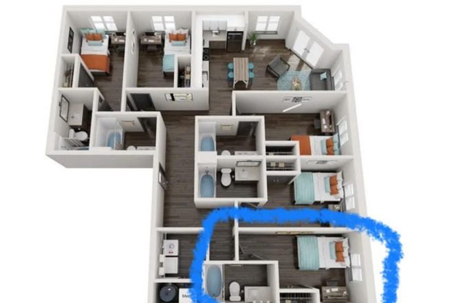 Floor plan - Theory Gainesville Apartment Sublease