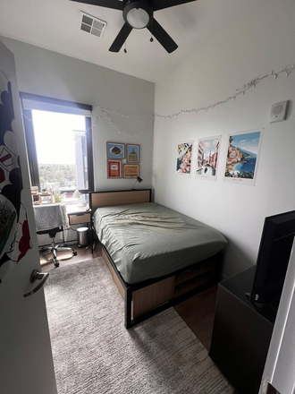 Bedroom - The Hub East Lansing Apartments