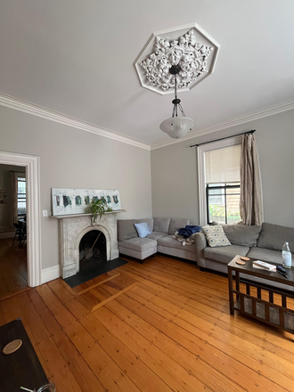 Living room - Two rooms opening up in huge house on Athens (Harvard Square)!