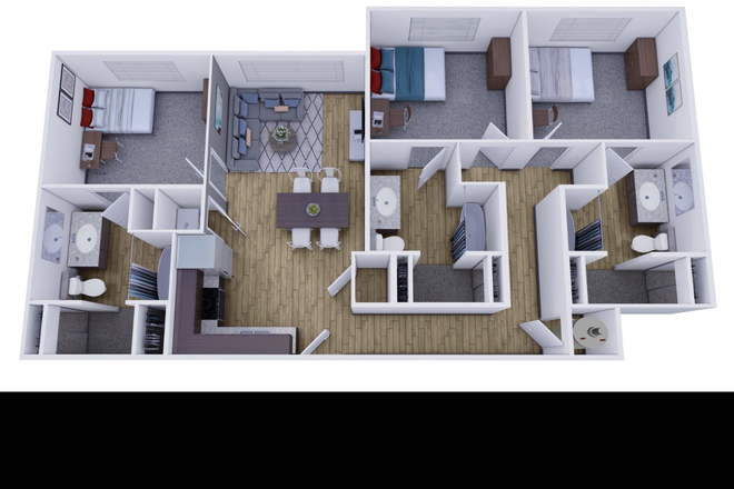 Bedrooms, Bathrooms, Kitchen, Living room etc - Watercress Condos ,Super close to campus, Nice view of the river, Good pool area