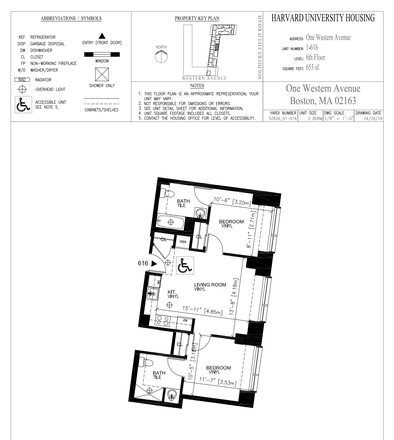 Floor plan of the unit - OWA 2b2b furnished apartment with spacious living room and river views