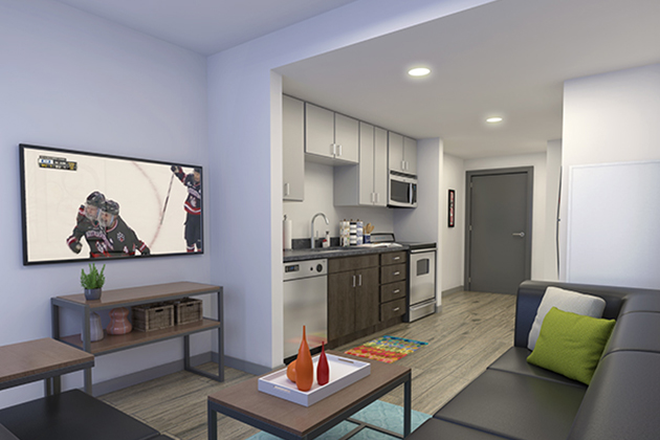 Common space, bedrooms are private and branch off from here. - LightView 3 bed 2 bath