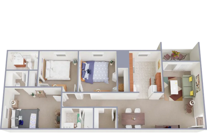Floor Plan - Foxridge Apartments