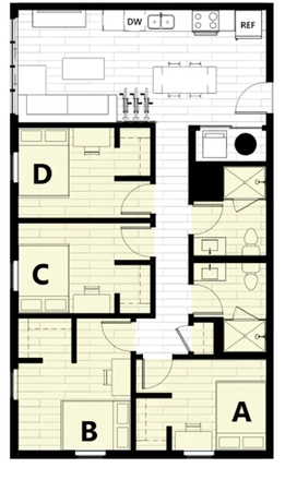 B bedroom is for sublease - Hub On University- Gainesville Campus