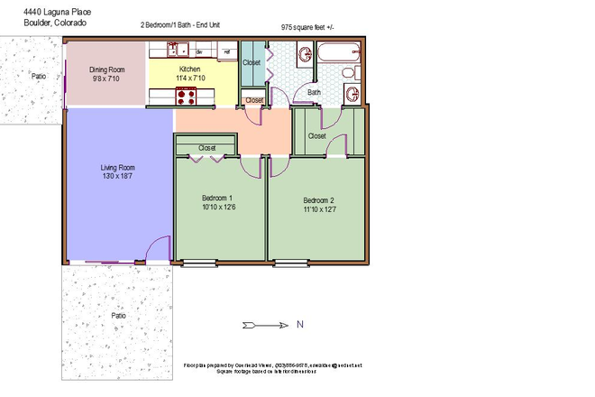 #307 - 4440 Laguna Pl. - Meadows Apartments (2BR/1BA)