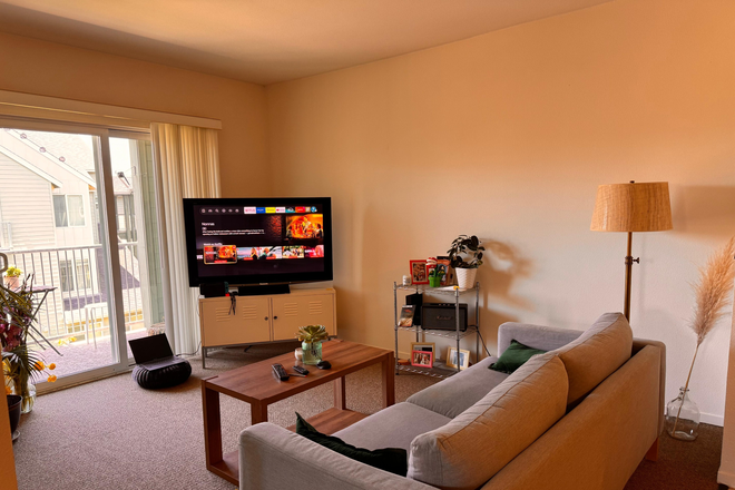 Living room - Fully furnished 2B/1B sunny apartment.