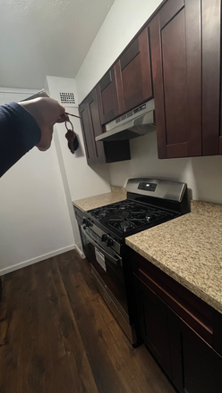 Kitchen cabinets and stove comes with fridge and dishwasher too. - Park heights apartments.