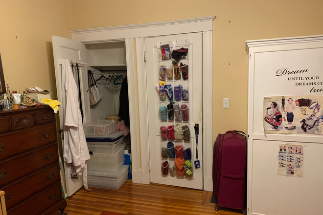 Bedroom, view standing opposite door - Spacious, Sun-Drenched Room Near Davis Square | Walk to Tufts + Red & Green Lines Apartments