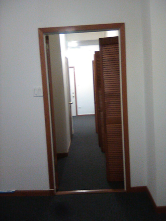 view double closets to living room - Short WALK to West Campus! Spacious! Office, Quiet, parking spot, laundry included.