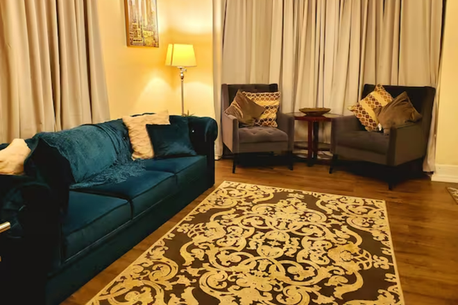 Living Room - Fully Furnished, Clean 3 BR Unit, Near Major Hospitals, Brown, Downtown Apartments