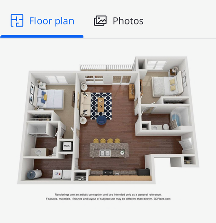 Floorplan of the apartment - Smiths Landing
