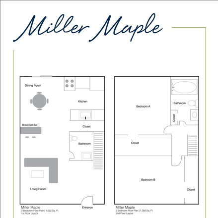 Floor Plan - Miller Maple Townhomes