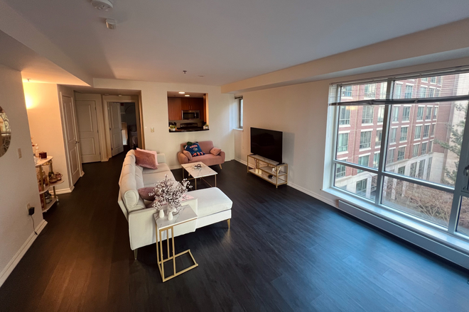Shared living room and kitchen with new appliances and in-unit washer/dryer - Available NOW - Private room/bathroom with in-unit W/D in Fenway, walk to the T, BWH/DFCI/BIDMC Apartments