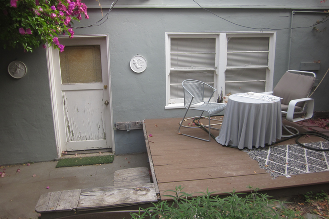 1 - Downstairs studio with garden, private entrance, private kitchen, and private half bath