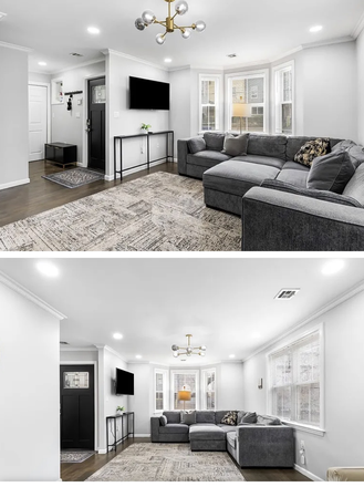 living room - Luxury private single family home with parking and walking distan to university and medical hospital