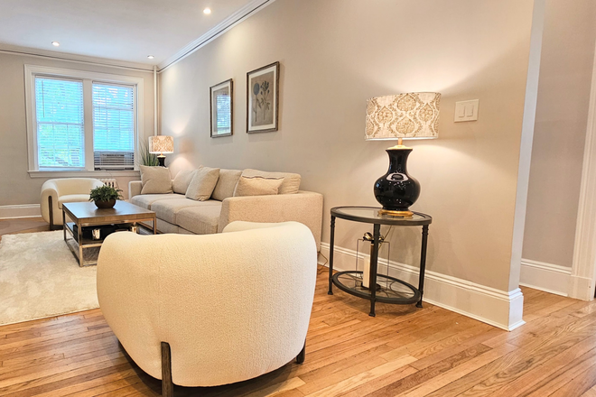 Living room - 2 Bed ELEGANTLY FURNISHED Harvard Sq  Available SEPTEMBER 1, 2026-- , FLEX LEASE, PET Friendly! Condo