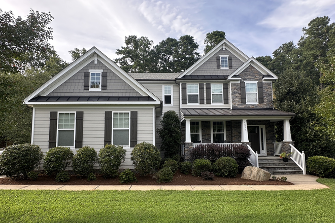 Exterior - Furnished Family Home Near Duke | 5BR, 3BA, Pool, Yard, Duke Forest Trails