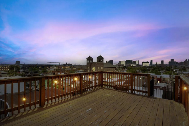 Rooftop Deck View - Updated 3 Bedroom 3.5 Bath Brick Townhome with Rooftop Deck! 0.7 miles from Hopkins