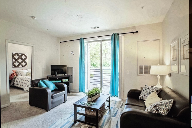 Living Room, Province photo, furnishings may vary. - Two Bedroom Apartment with ensuite bathrooms for Rent,  The Province, ready early Jan.