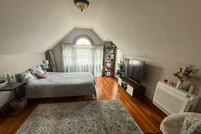 Bedroom (small terrace to right of window) - Cozy Private Room w/ Terrace Near Green Line || No Fee