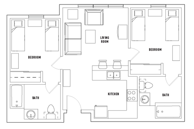 2 bed 2 bath shared - Puerta Del Sol - RELET