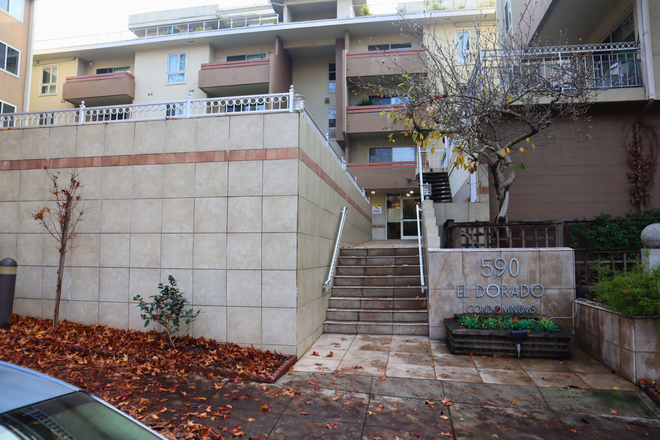 Entrance of four story condo building.  Unit is on the 3rd floor. - Large 1 bedroom  in Piedmont Ave neighborhood Condo