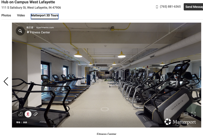 Fitness center - Hub on campus/Relet Apartments