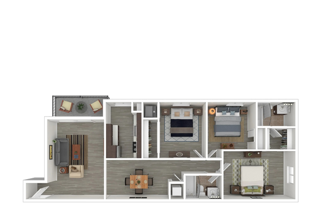 Floor Plan of the apartment. - Terrace View Apartments