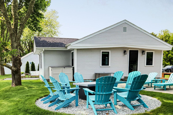 Outside Patio - Beautiful Home on Great Island with a Stunning Water View