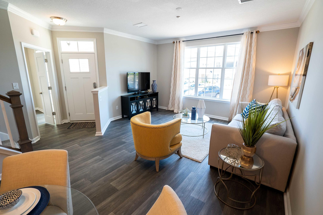 Living Room - New Condo, Fully Furnished, Close to Campus with Flexible Lease.