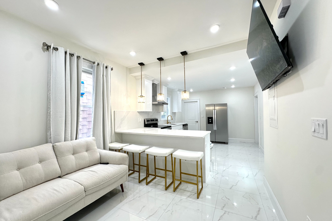 Kitchen/Living Area - Newly Renovated furnished (3 BR 2 Bath) 1st Floor Apt- Be the 1st to enjoy! In Unit Washer & Dryer!
