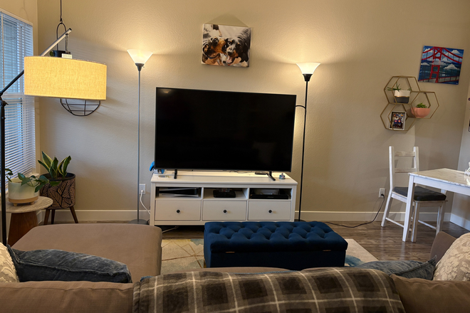 Living Room - Updated 2BD/1BA Condo South of Lowry | Gated Community