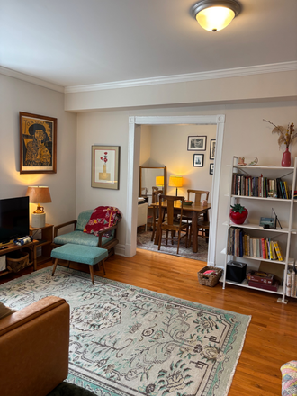 living room - Pet friendly 1 bedroom apt two blocks from campus (lease takeover 9/15-7/31)