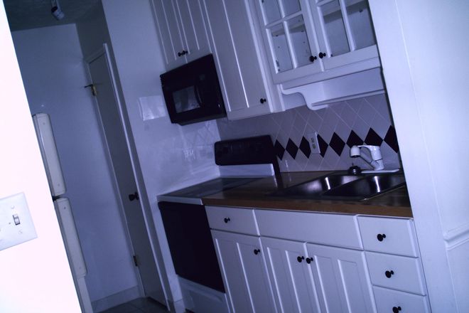 open kitchen plan w. pass-through - Quiet, Spacious, Woodsy, 2BR Condo N Druid Hills L'ville area. Flexible Move-in Date
