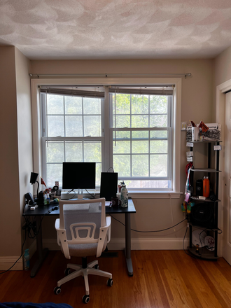 Bedroom (with windows & work desk) - Private 1 Bedroom with Spacious Communal Space (5min to JCC, 15min to Davis Sq) Condo