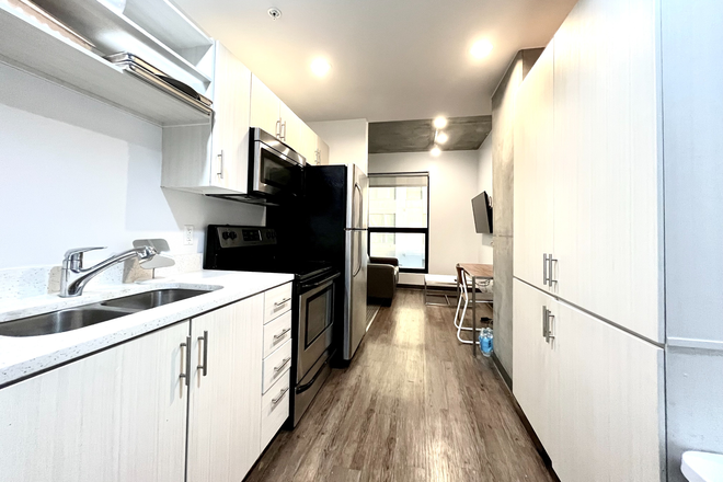 Kitchen - Luxury Furnished Studio at The Pacific and Malibu: Spring Semester Lease | 5-Minute Walk to Campus Apartments