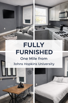  - Fully Furnished 3 bdr/1.5 Modern Baltimore Home