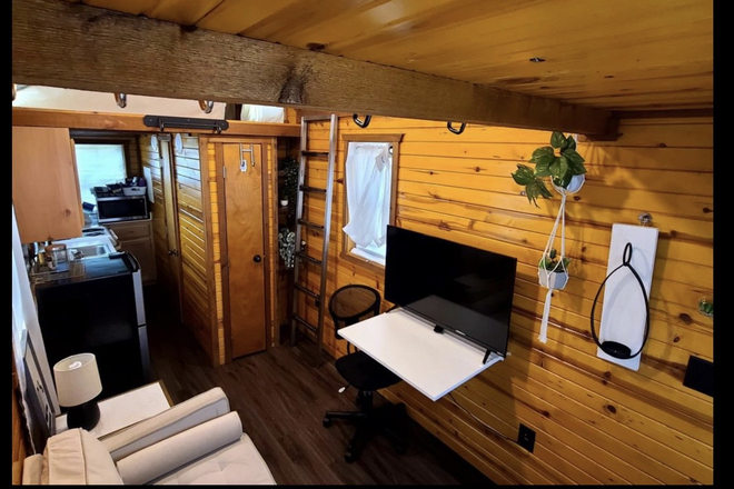 living room space - Furnished + All Bills Paid Tiny House close to Rice University