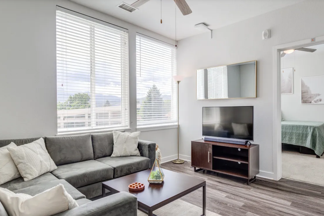 Shared living room area. - West Edge Apartments