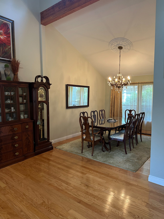 Living Room Adjacent to Dining Room - Furnished Townhouse 3 bedroom 2-1/2 baths Port Jefferson Village