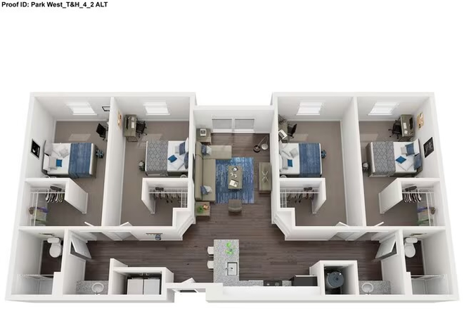 Floor Plan - Park West Apartments