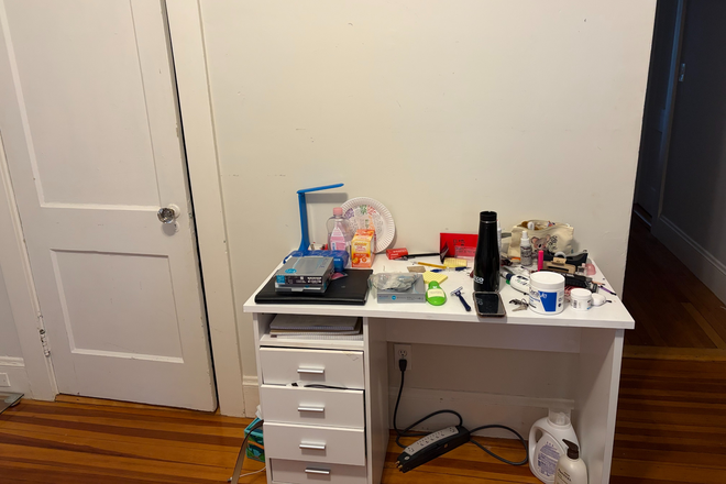 Closer View of Desk and Drawers - $1,250 | Spacious, Furnished Room, 10-Min Walk to BC & T | May–Aug Sublet - Lease length Negotiable