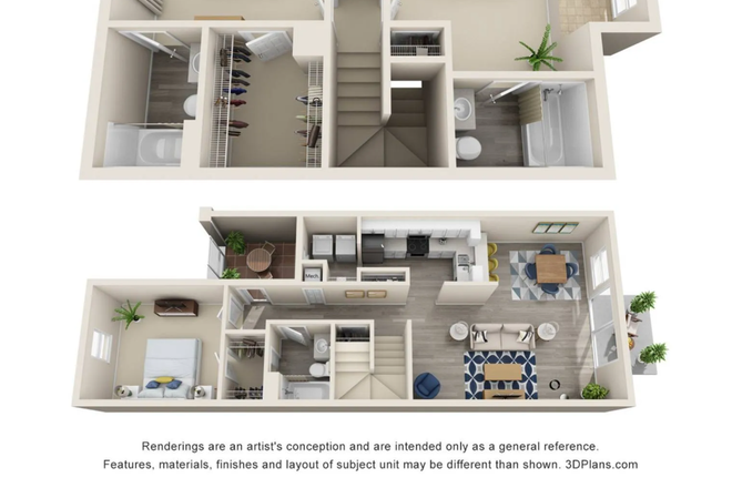 The room on the bottom left, is the available room (Not to scale) - Room for Sublease in Spacious 3-Bedroom, 3-Bathroom Apartment (Mid-December to Late July)