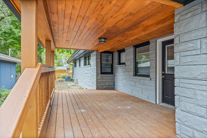 Back porch. - Premium Purdue Student Housing | Private Rooms Available | 7 Minutes to Campus Apartments