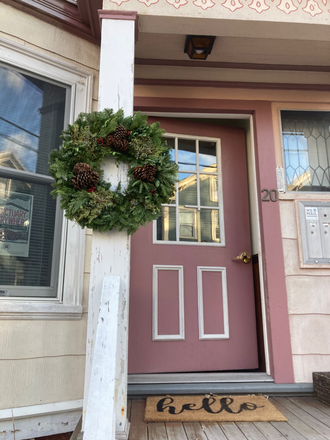 Front entrance - Semi Furnished,  two bedrooms in Baldwin neighborhood/ Harvard Law area close to subway/bus Condo