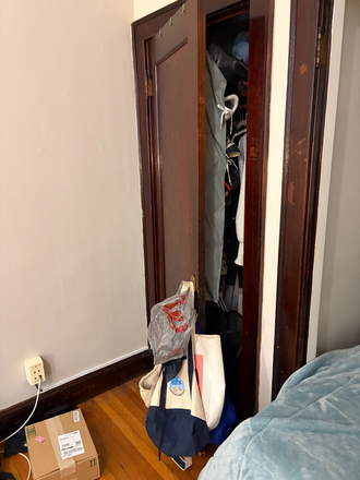 closet - Furnished Studio Apartment Sublease Close to Tufts